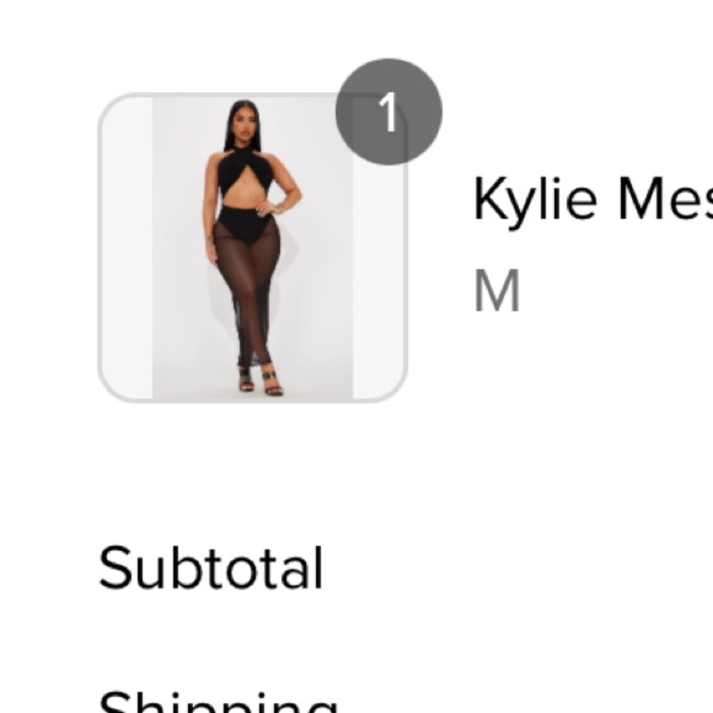 Kylie Mesh Maxi Dress - Black
